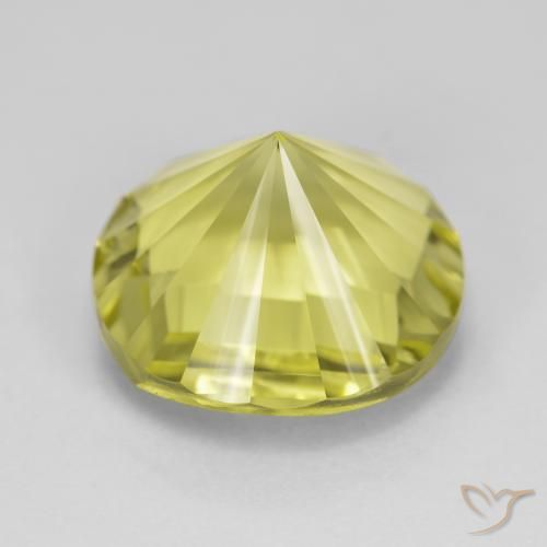 Cuarzo Amarillo medio natural de 9.03 ct, Redondo, VVS