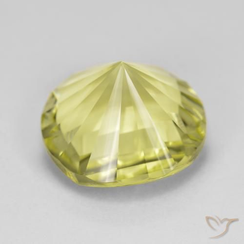 Cuarzo Amarillo medio natural de 8.65 ct, Redondo, VVS