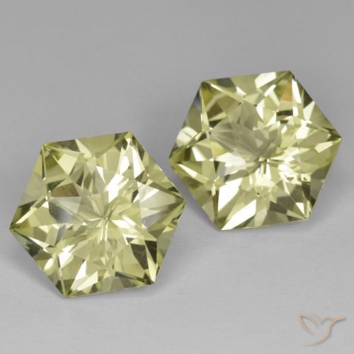 Gemas de Cuarzo Amarillo verdoso natural de 18.32 ct, Elegante, VVS-VS