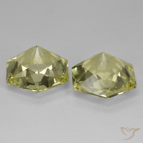Gemas de Cuarzo Amarillo verdoso natural de 18.32 ct, Elegante, VVS-VS