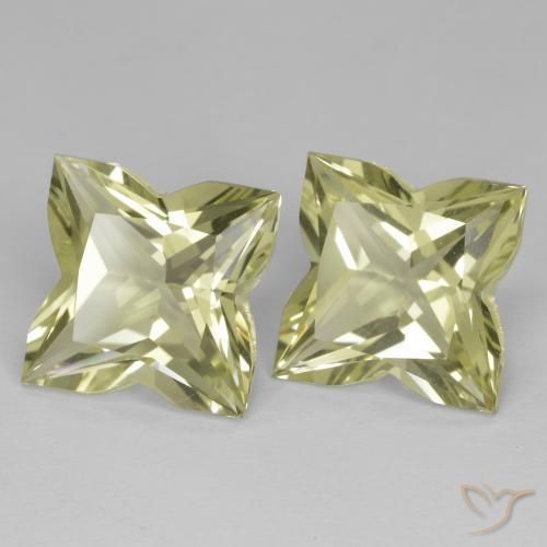Gemas de Cuarzo Amarillo claro natural de 13.28 ct, Elegante, VVS