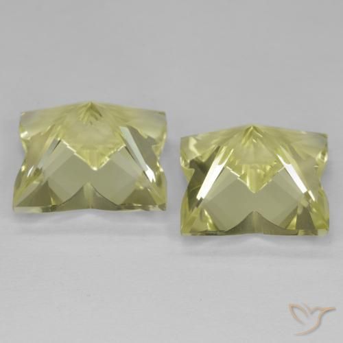 Gemas de Cuarzo Amarillo claro natural de 13.28 ct, Elegante, VVS