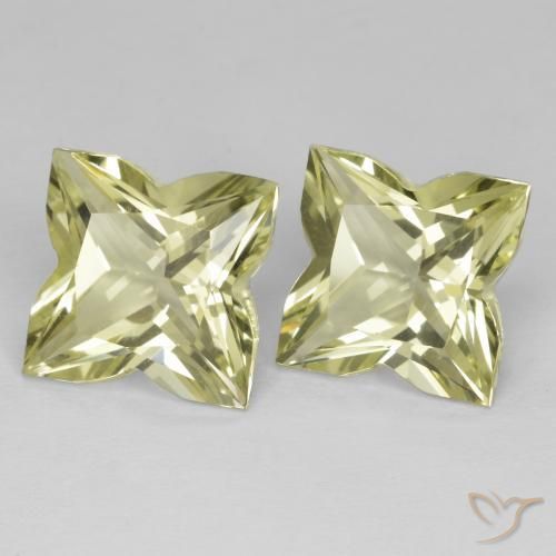 Gemas de Cuarzo Amarillo medio natural de 8.02 ct, Elegante, VVS