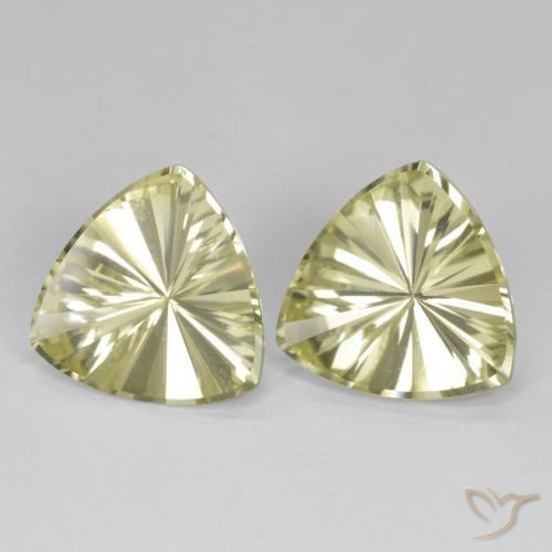 Gemas de Cuarzo Amarillo verdoso natural de 7.59 ct, Trillón, VVS-VS