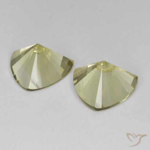 Gemas de Cuarzo Amarillo verdoso natural de 7.59 ct, Trillón, VVS-VS