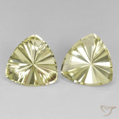 Gemas de Cuarzo Amarillo claro natural de 7.74 ct, Trillón, VVS-VS
