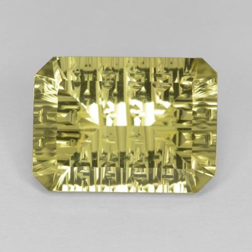 Cuarzo amarillo natural de 9,22 ct, corte esmeralda, VVS