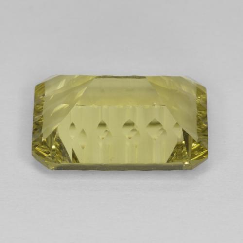 Cuarzo amarillo natural de 9,22 ct, corte esmeralda, VVS