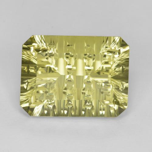 Cuarzo amarillo natural de 10,32 ct, corte esmeralda, VVS