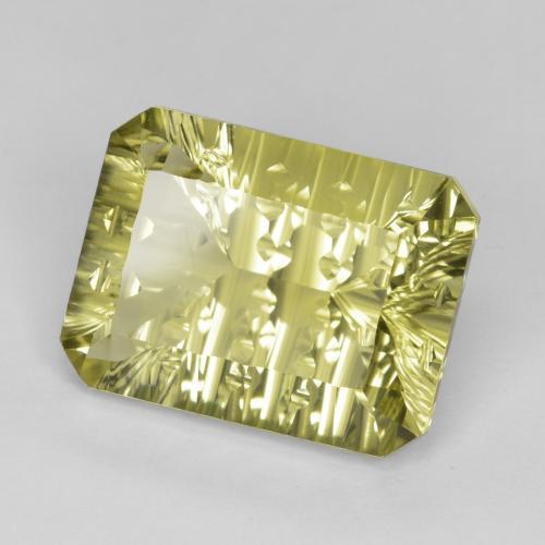Cuarzo amarillo natural de 10,32 ct, corte esmeralda, VVS