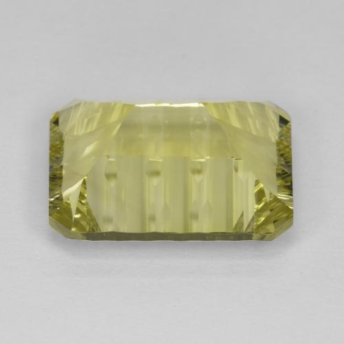 Cuarzo amarillo natural de 10,32 ct, corte esmeralda, VVS