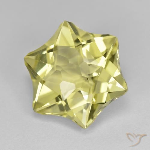 Cuarzo Amarillo claro medio natural de 9.91 ct, Elegante, VVS