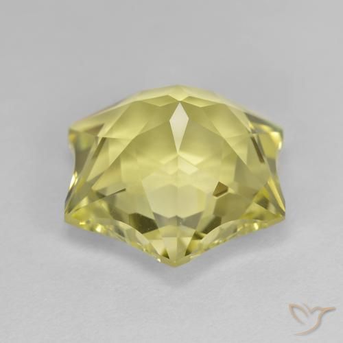 Cuarzo Amarillo claro medio natural de 9.91 ct, Elegante, VVS