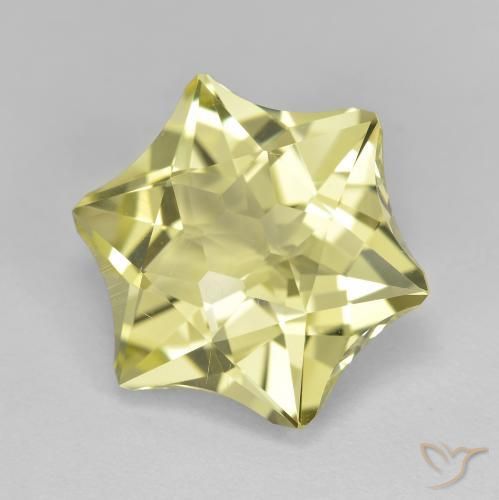 Cuarzo Amarillo verdoso natural de 9.34 ct, Elegante, VVS