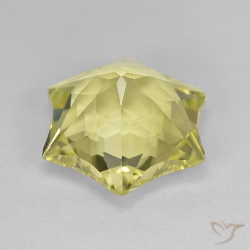 Cuarzo Amarillo verdoso natural de 9.34 ct, Elegante, VVS