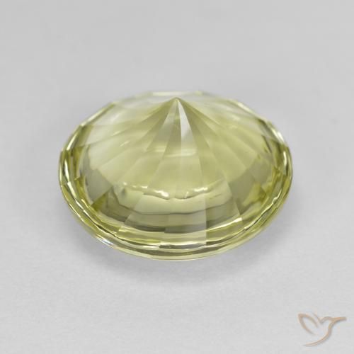 Cuarzo Amarillo medio natural de 5.31 ct, Redondo, Transparente