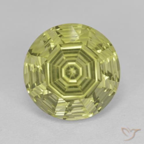 6.24ct Natural Amarillo medio Cuarzo, Redondo, Transparente