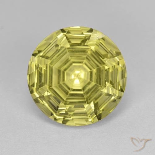 5.82ct Natural Amarillo claro Cuarzo, Redondo, VVS-VS