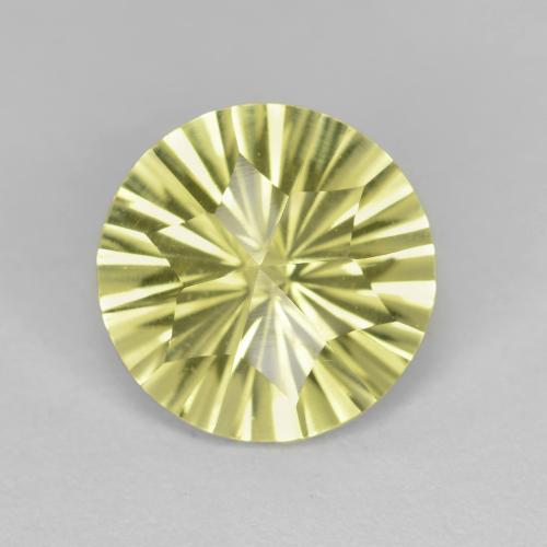 Cuarzo amarillo natural de 2,91 ct, corte redondo, VVS