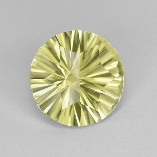 Cuarzo amarillo natural de 2,91 ct, corte redondo, VVS