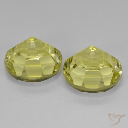 Gemas de Cuarzo Amarillo piña claro natural de 12.82 ct, Redondo, VVS