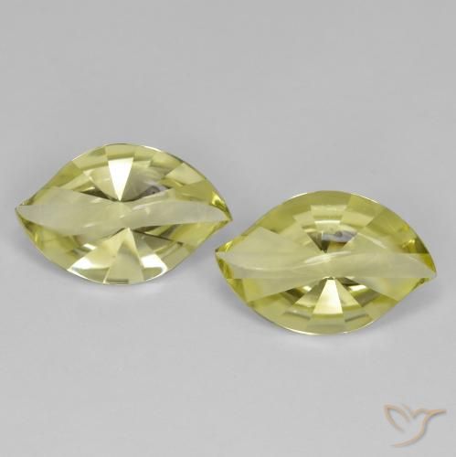 17.37ctw Natural Amarillo piña claro Cuarzo, Marquesa, Transparente