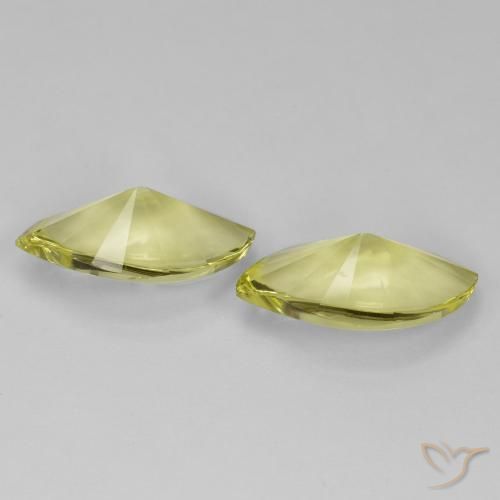 Gemas de Cuarzo Amarillo piña claro natural de 17.37 ct, Marquesa, Transparente
