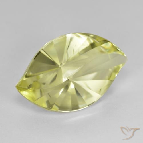 Cuarzo Amarillo limón natural de 10.18 ct, Marquesa, VVS