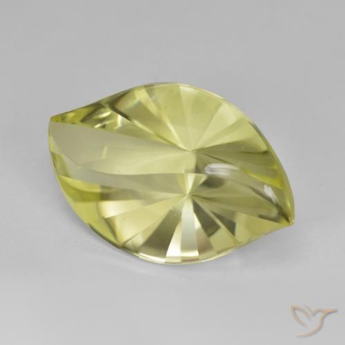 Cuarzo Amarillo claro medio natural de 10.43 ct, Marquesa, VVS