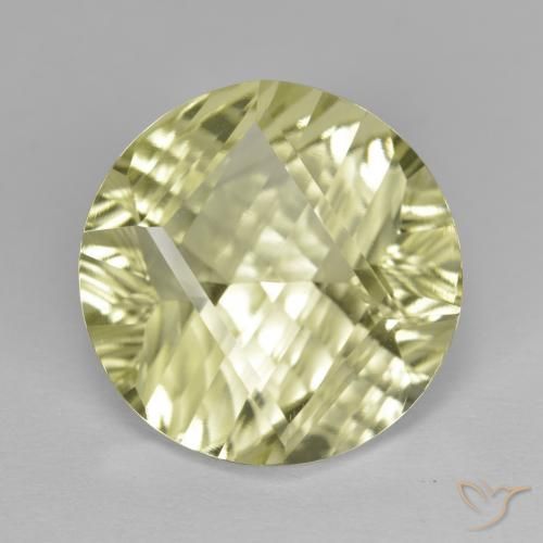 10.30ct Natural Amarillo claro Cuarzo, Redondo, VVS