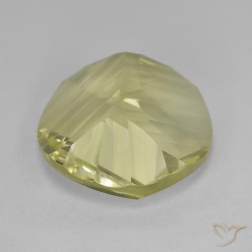 Cuarzo Amarillo claro natural de 10.30 ct, Redondo, VVS
