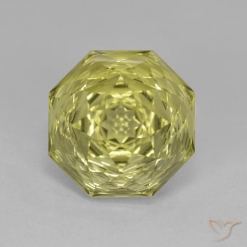 6.83ct Natural Amarillo verdoso Cuarzo, corte esmeralda, VVS