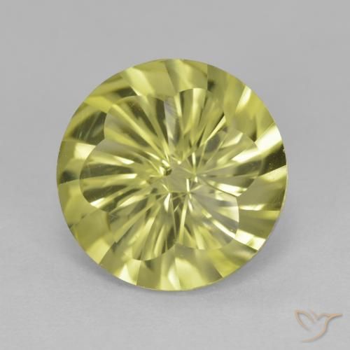 4.90ct Natural Amarillo limón Cuarzo, Redondo, VVS