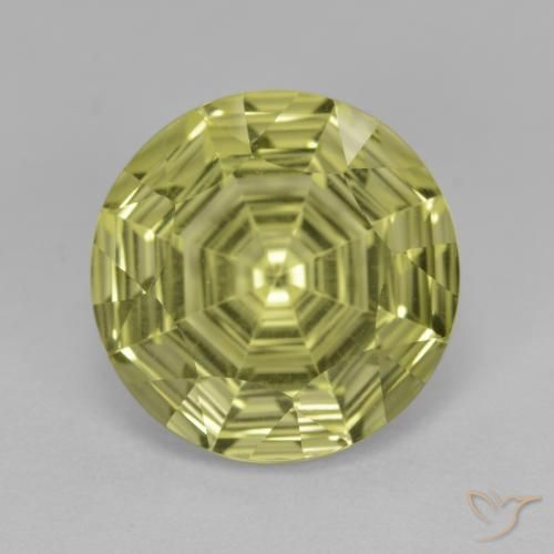 5.57ct Natural Amarillo medio Cuarzo, Redondo, VVS