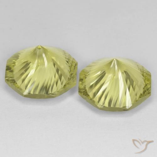 Gemas de Cuarzo Amarillo verdoso natural de 17.35 ct, Corte Octágono / Esmeralda, VVS-VS