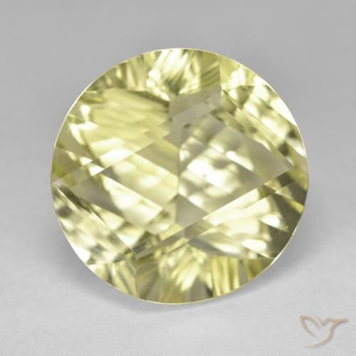 10.70ct Natural Amarillo claro Cuarzo, Redondo, VVS