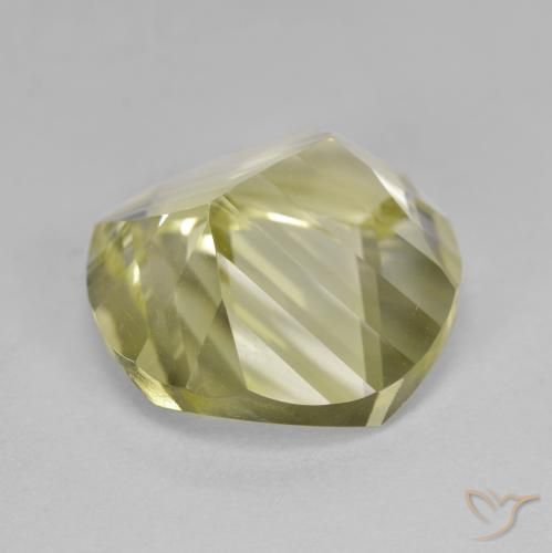 Cuarzo Amarillo claro natural de 10.70 ct, Redondo, VVS
