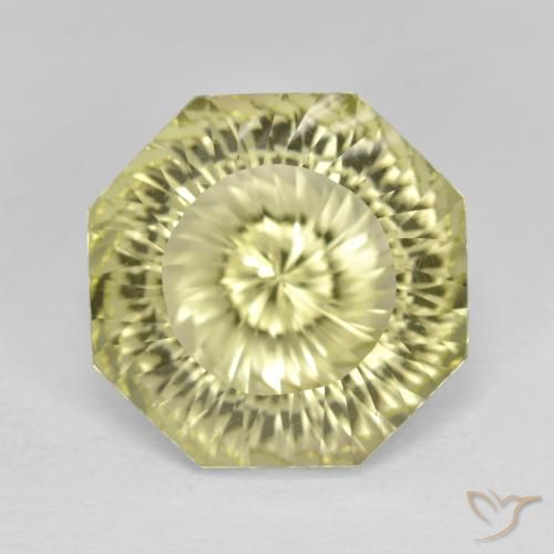 8.57ct Natural Amarillo limón Cuarzo, corte esmeralda, VVS