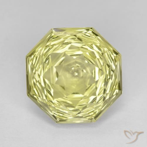 5.91ct Natural Amarillo claro medio Cuarzo, corte esmeralda, VVS