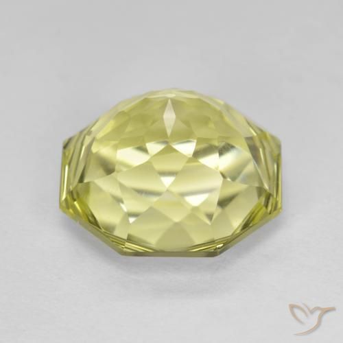 Cuarzo Amarillo claro medio natural de 5.91 ct, Corte Octágono / Esmeralda, VVS