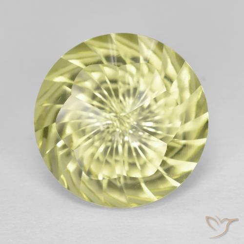 9.77ct Natural Amarillo claro Cuarzo, Redondo, VVS-VS