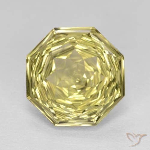5.68ct Natural Amarillo piña claro Cuarzo, corte esmeralda, VVS