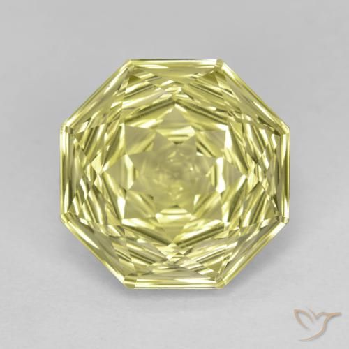 5.79ct Natural Amarillo claro medio Cuarzo, Corte Octágono / Esmeralda, VVS, Photo A