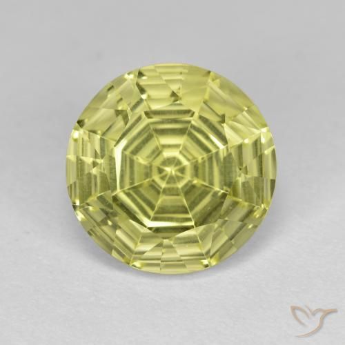 3.57ct Natural Amarillo medio Cuarzo, Redondo, VVS