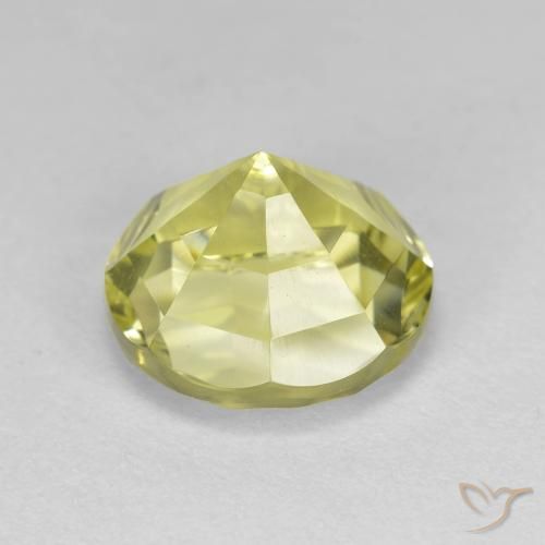 Cuarzo Amarillo medio natural de 3.57 ct, Redondo, VVS