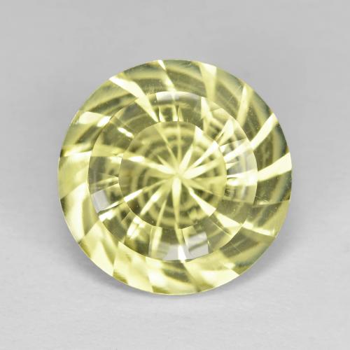 Cuarzo amarillo natural de 5,62 ct, corte redondo, VVS