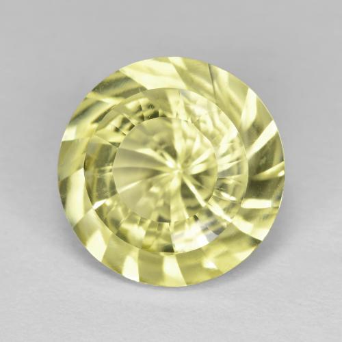 Cuarzo amarillo natural de 5,62 ct, corte redondo, VVS