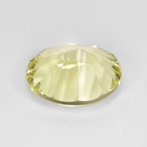Cuarzo Amarillo verdoso claro natural de 4.31 ct, Corte Óvalo, VVS