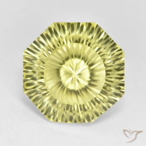 8.38ct Natural Amarillo claro medio Cuarzo, corte esmeralda, VVS