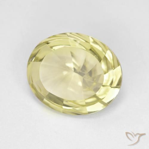 Cuarzo Amarillo claro natural de 3.71 ct, Ovalada, VVS